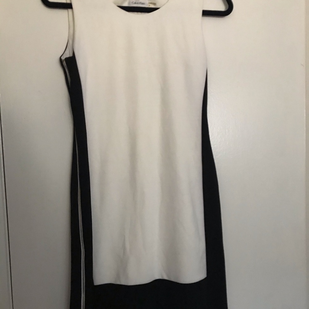 Calvin Klein Dress - Two-tone black/white, zippers